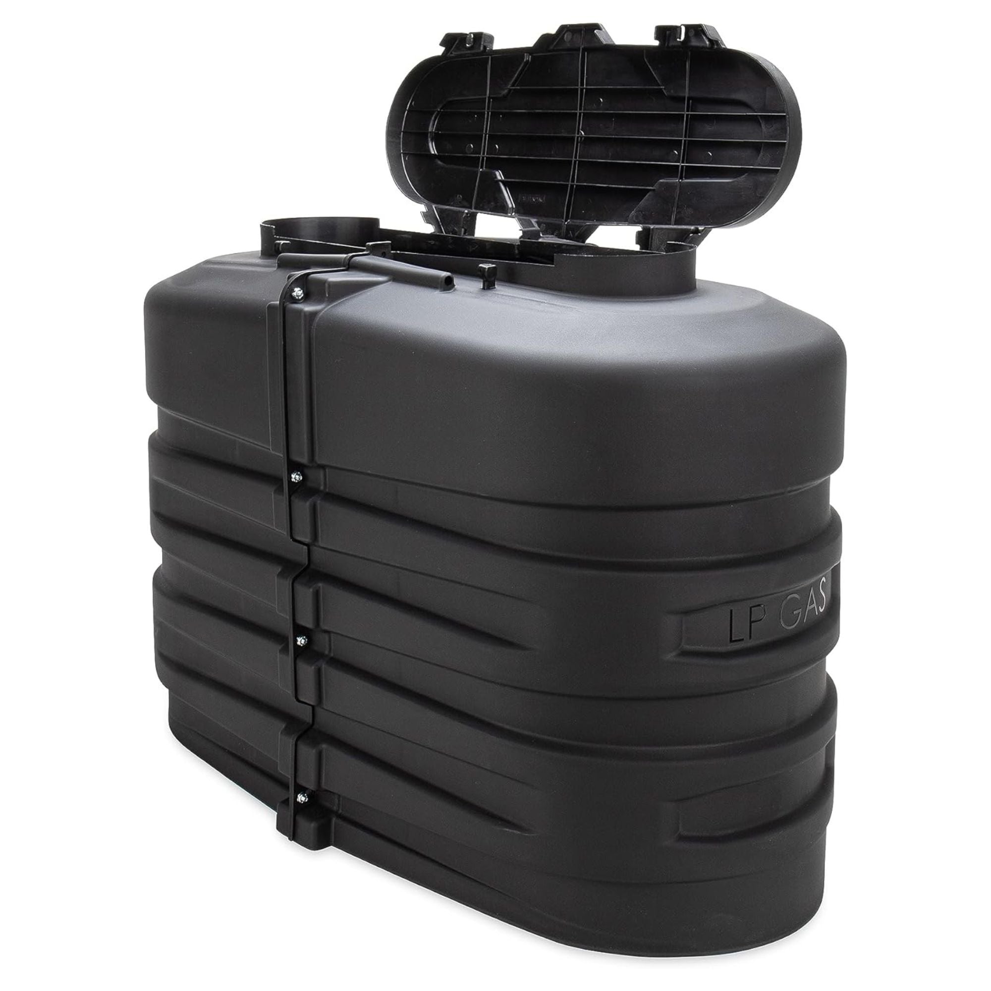 Camco Dual Propane Tank Cover for Campers or RVs, Fits 2 20lb Tanks (Open Box)