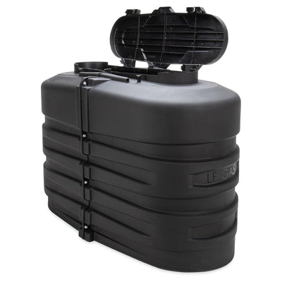 Camco Dual Propane Tank Cover for Campers or RVs, Fits 2 20lb Tanks (Open Box)