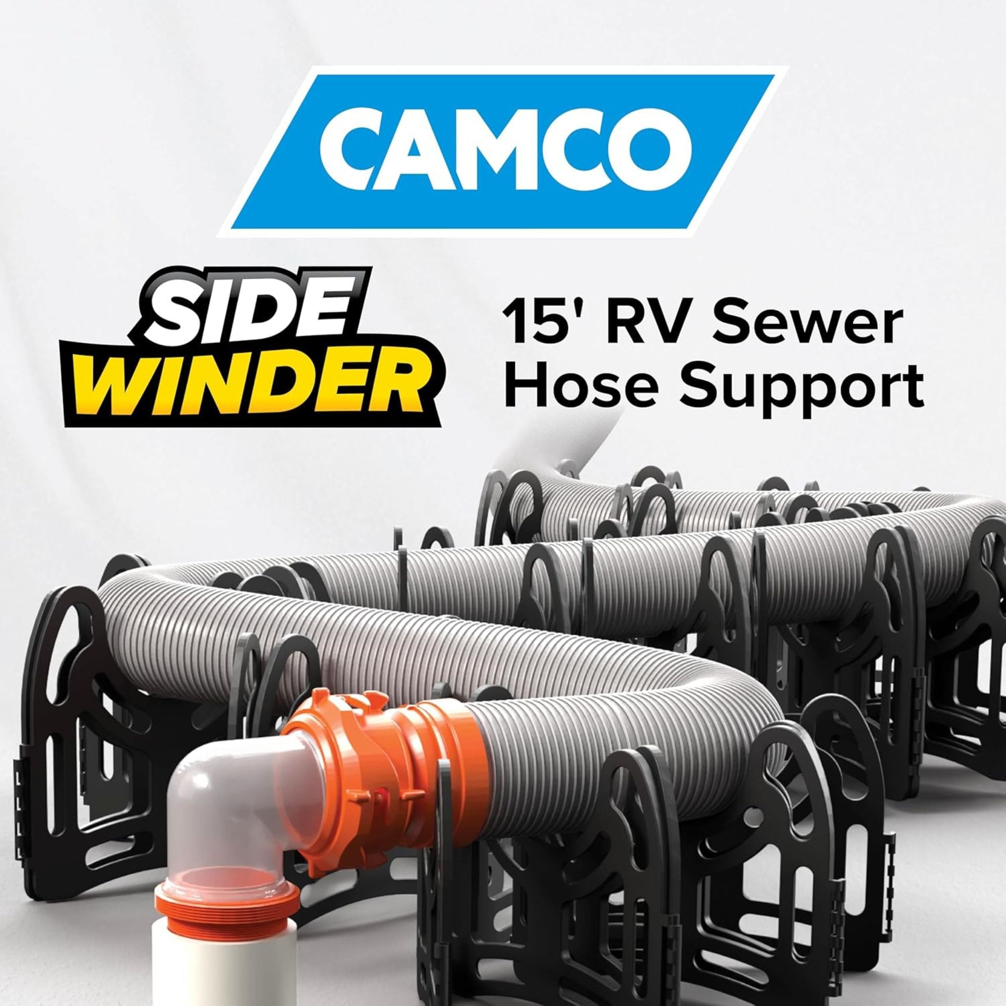 Sidewinder 15' RV Sewer Hose Support, Gravity Flow Tool for Sewer (Open Box)