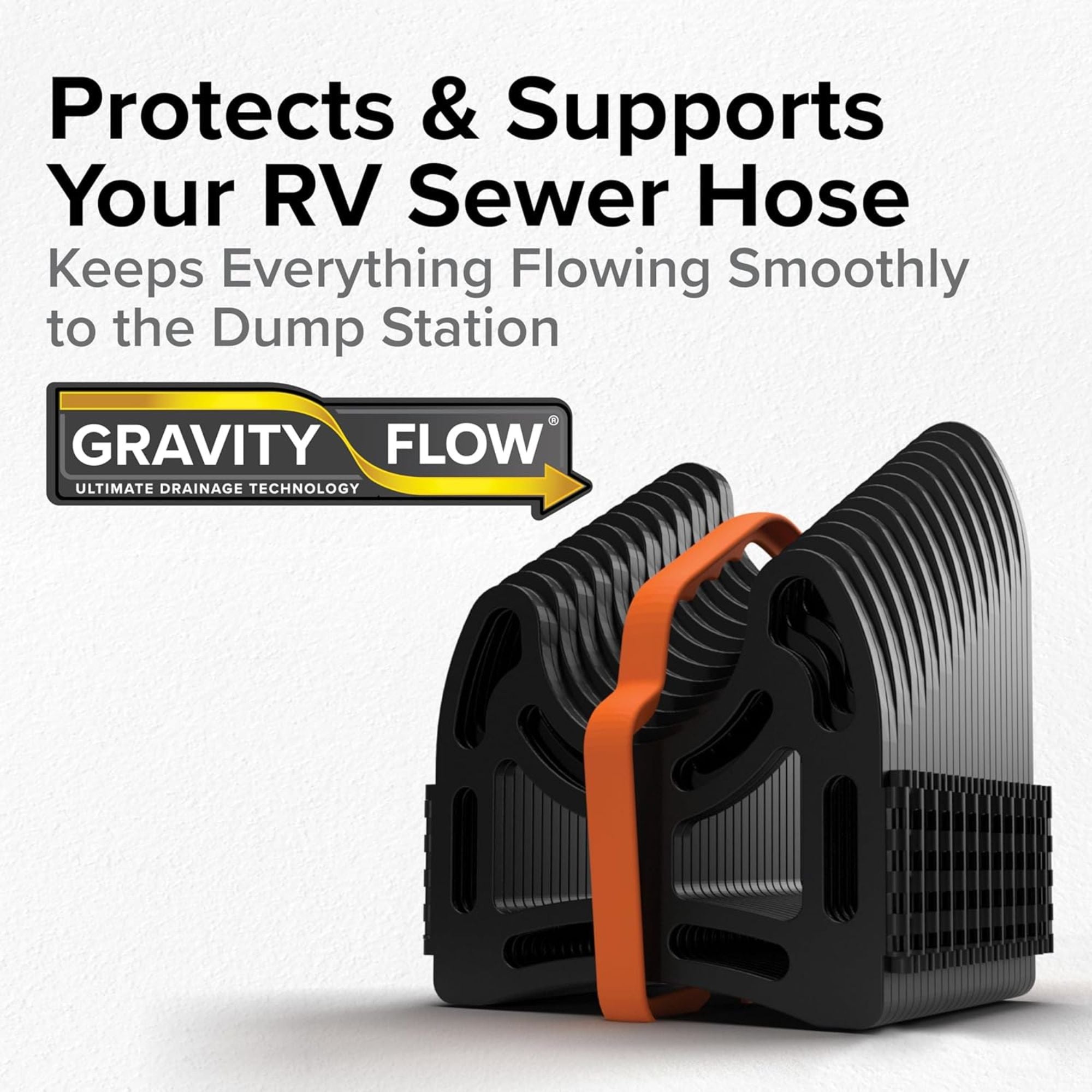 Sidewinder 15' RV Sewer Hose Support, Gravity Flow Tool for Sewer (Open Box)