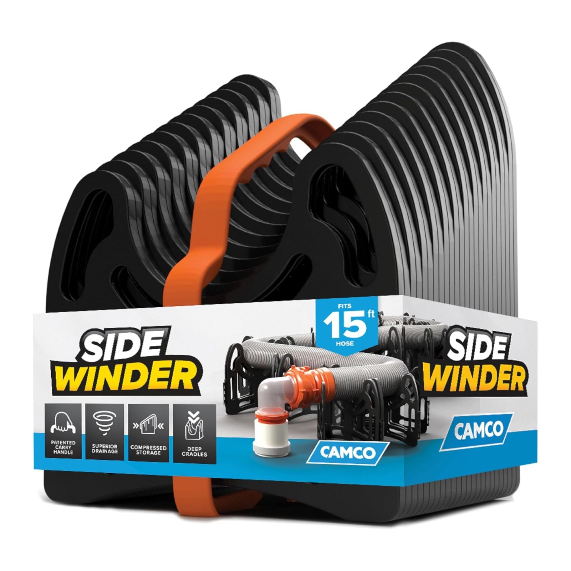 Sidewinder 15' RV Sewer Hose Support, Gravity Flow Tool for Sewer (Open Box)