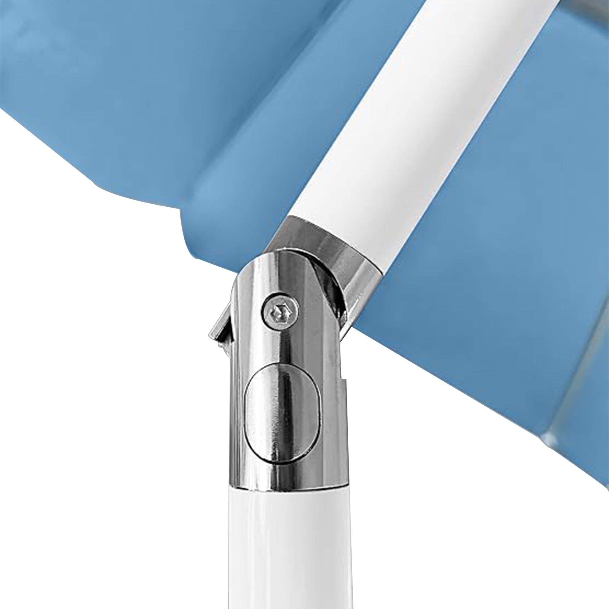 Ostrich The Deluxe Umbrella, 7 ft Beach Umbrella with Sand Auger, Light Blue - VMInnovations