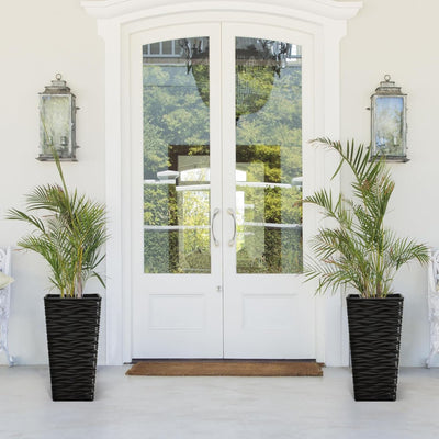 Worth 2 Pack 22" Tall Plastic Square Tapered Planter with Inside Pots (Open Box) - VMInnovations