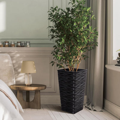 Worth 2 Pack 22" Tall Plastic Square Tapered Planter with Inside Pots (Open Box) - VMInnovations