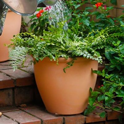 Worth 2 Pack 15" Round Planters, Large Plastic Pots with Drainage Hole(Open Box)