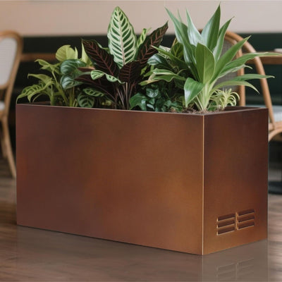Worth Metal Planter Box with Insert Plate & Drain Holes, 30" Long (Open Box)