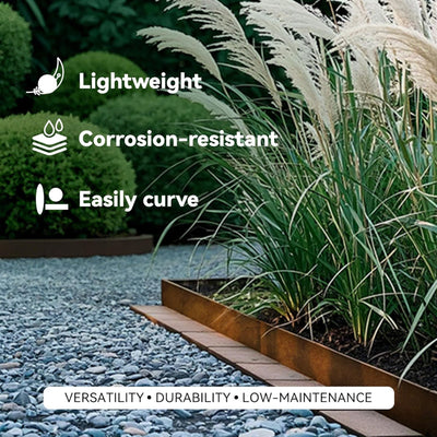 Worth Galvanized Steel Landscape Edging Roll with 8 Stakes, 8" x 25' (Open Box) - VMInnovations