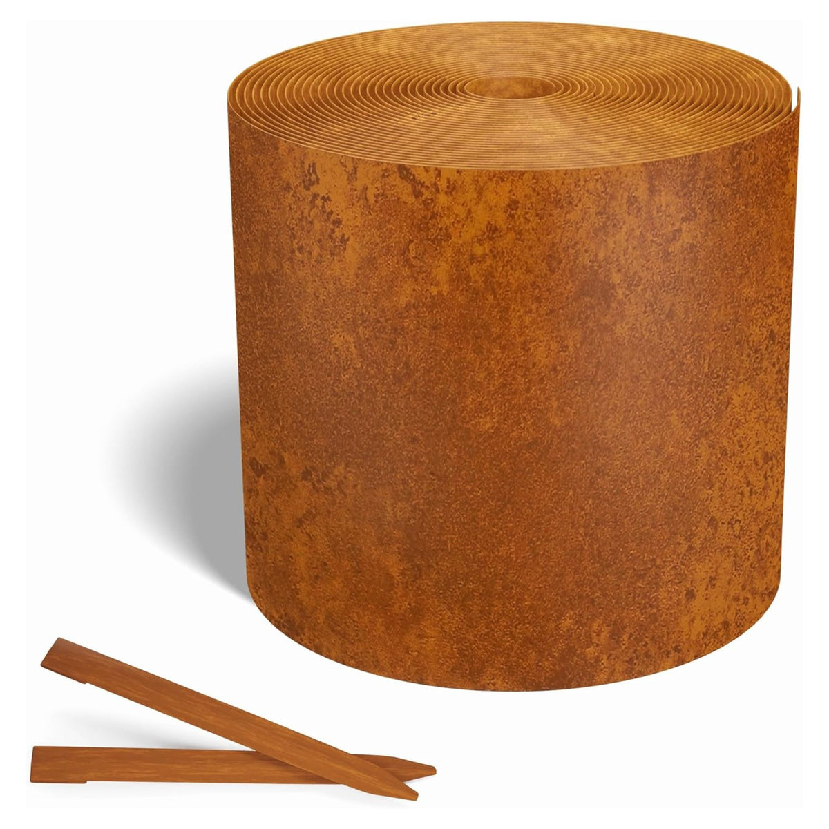 Worth Galvanized Steel Landscape Edging Roll with 16 Stakes, 10" x 50'(Open Box)