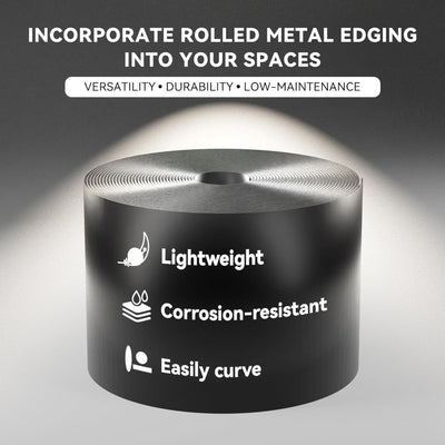 Worth Galvanized Steel Landscape Edging Roll with 8 Stakes, 10" x 25', (Used) - VMInnovations