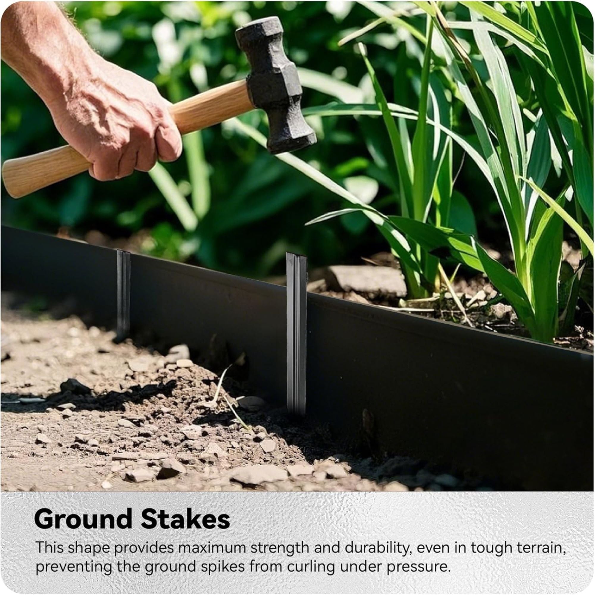 Worth Galvanized Steel Landscape Edging Roll with 8 Stakes, 10" x 25', (Used) - VMInnovations