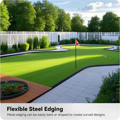 Worth Galvanized Steel Landscape Edging Roll with 8 Stakes, 10" x 25', (Used) - VMInnovations