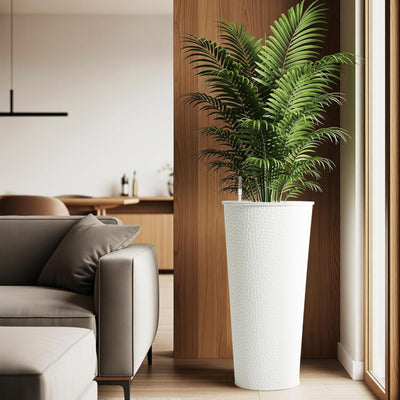 Worth 2 Pack 28" Metal Planter with Inside Pot for Indoors or Outdoors(Open Box)