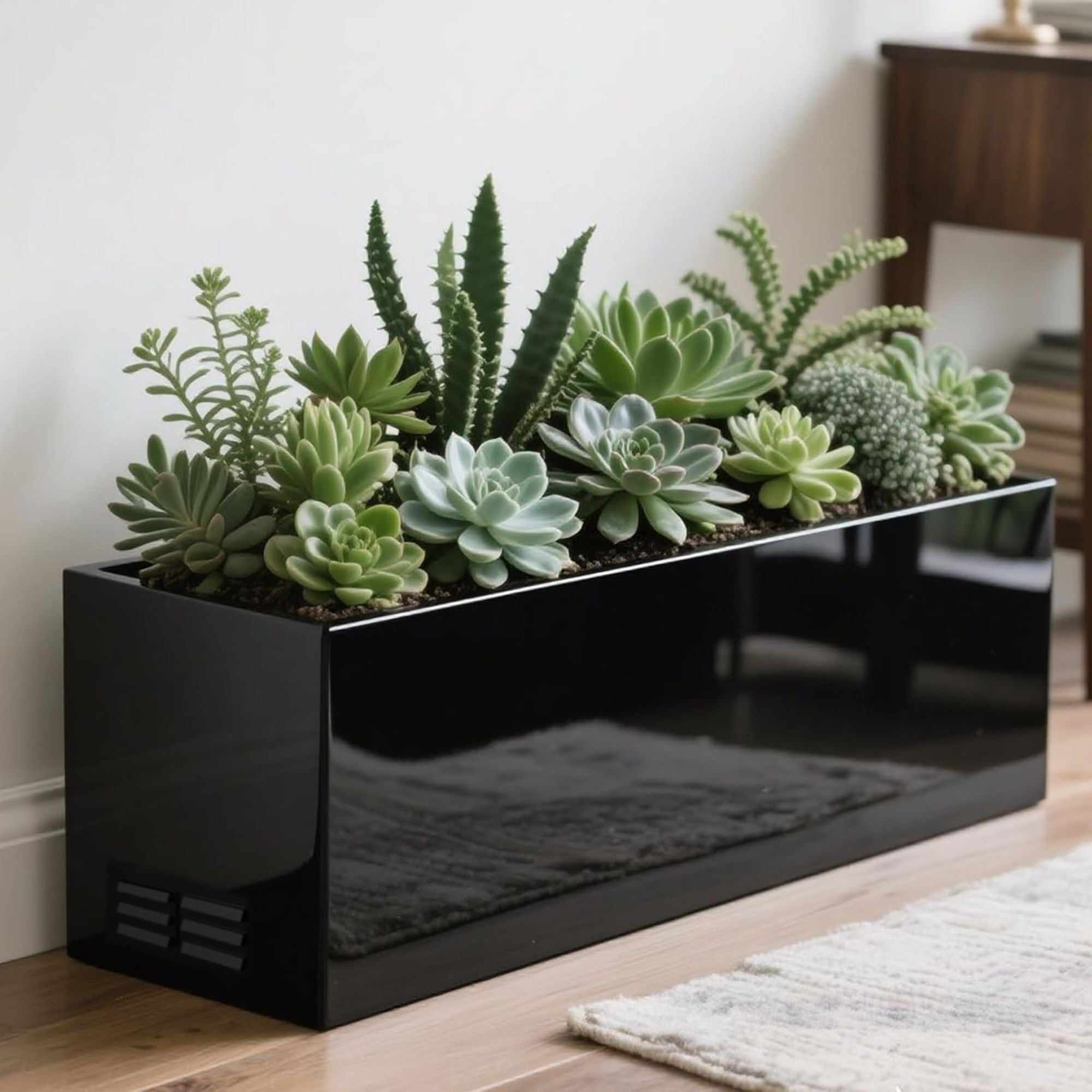 Worth Metal Planter Box with Insert Plate & Drain Holes, 30" Long, (Open Box) - VMInnovations