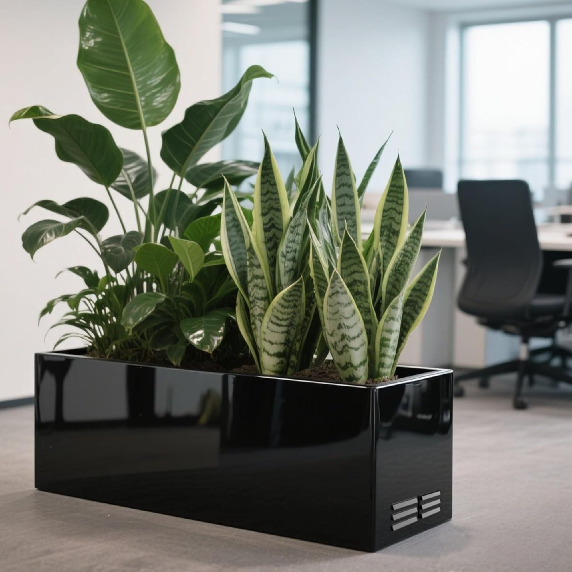 Worth Metal Planter Box with Insert Plate & Drain Holes, 30" Long, (Open Box) - VMInnovations