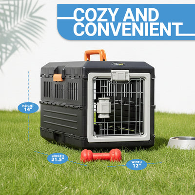 Mirapet Pet Carrier, Collapsible Portable Kennel for Small Cats & Dogs(Open Box)