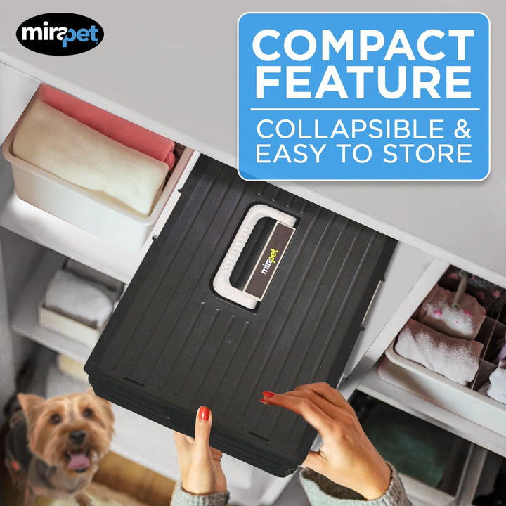 Mirapet Pet Carrier, Collapsible Portable Kennel for Small Cats or Dogs, 21" - VMInnovations