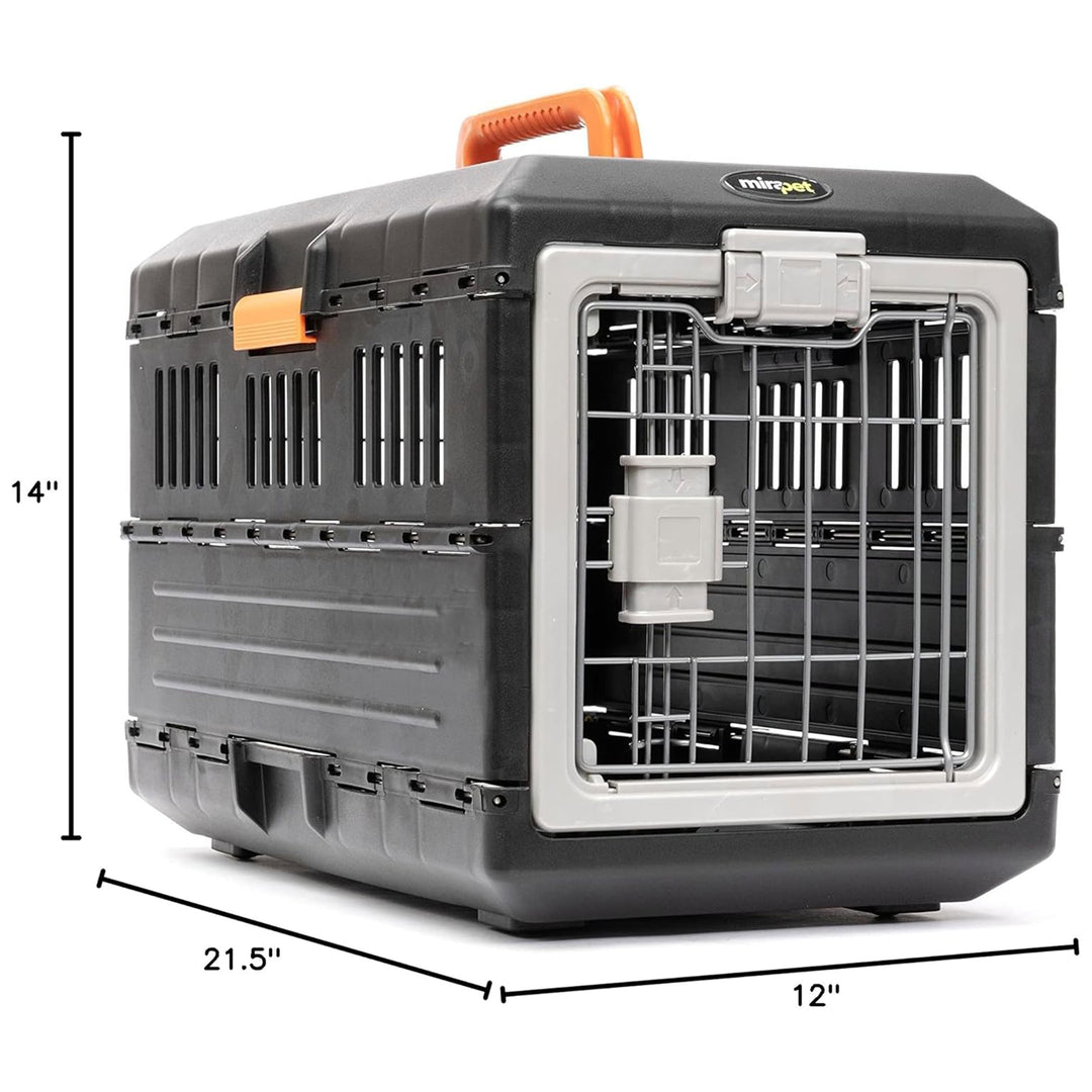 Mirapet Pet Carrier, Collapsible Portable Kennel for Small Cats or Dogs, 21" - VMInnovations