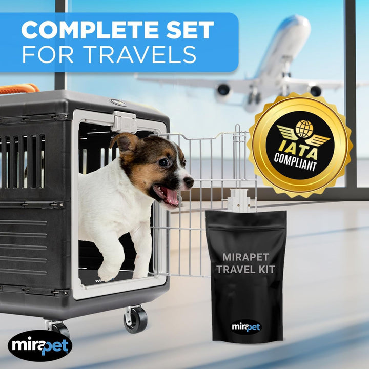 Mirapet Pet Carrier with Pad, Portable Travel Kit for Small Cats or Dogs, 21" - VMInnovations