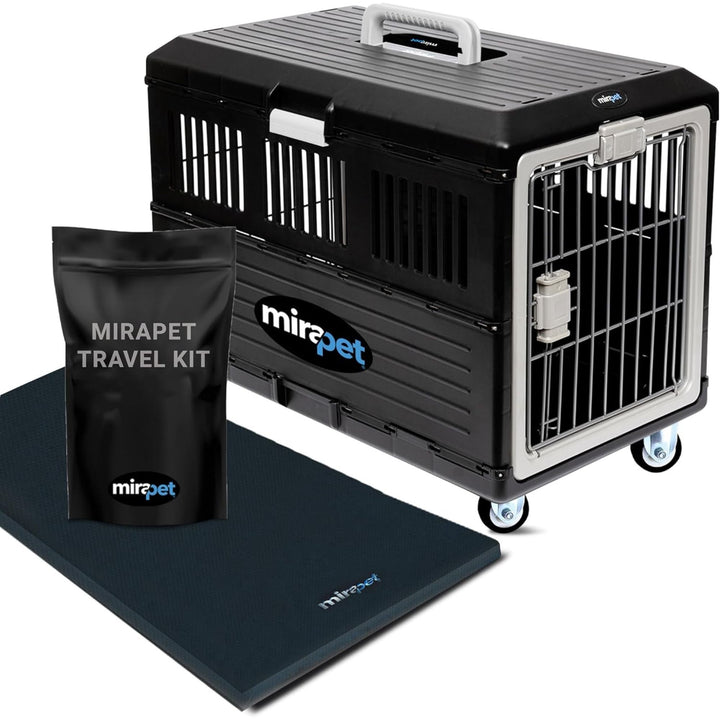 Mirapet Pet Carrier with Pad, Portable Travel Kit for Small Cats or Dogs, 21" - VMInnovations