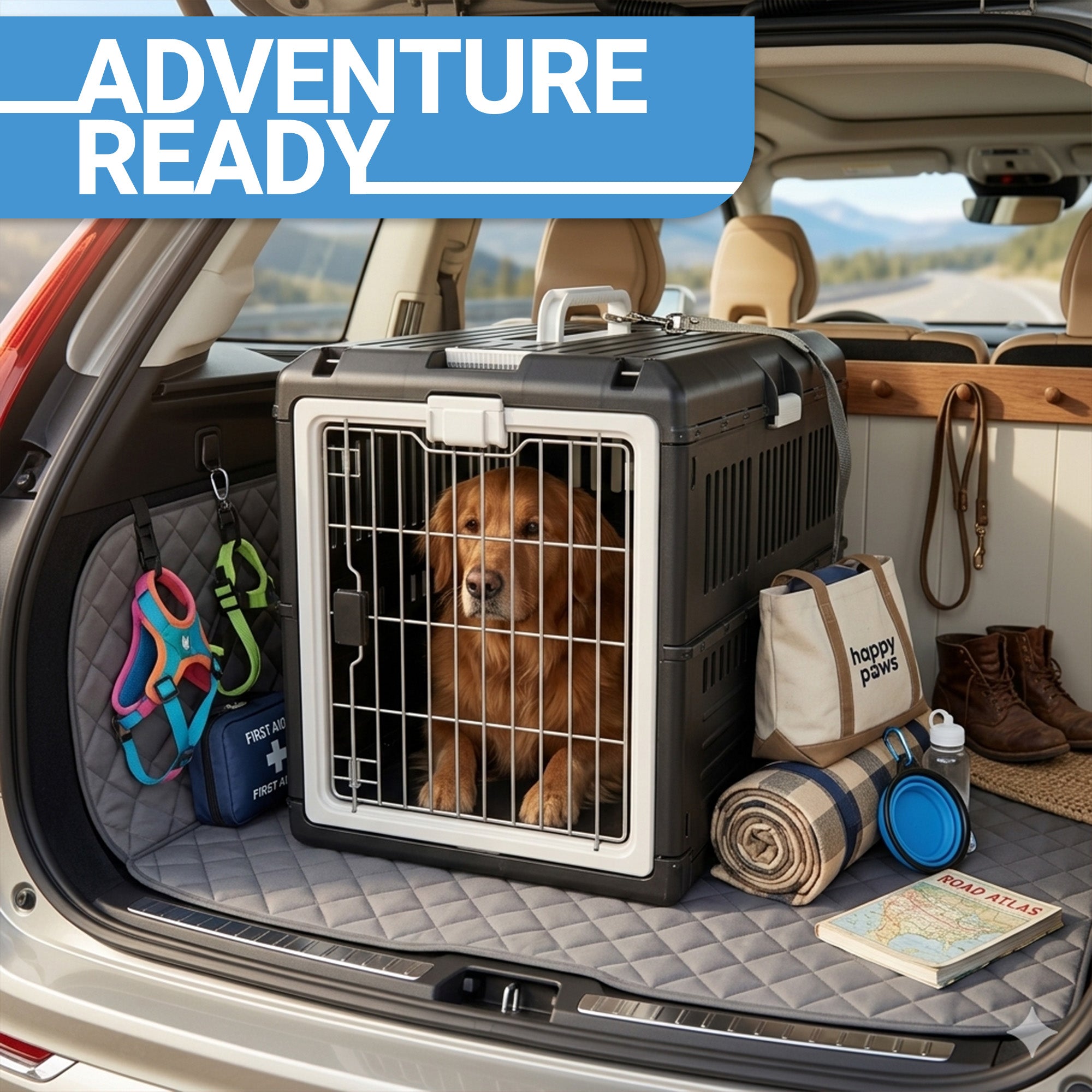 Mirapet Pet Carrier, Collapsible Portable Dog Crate for Large DogsCats(Open Box) - VMInnovations