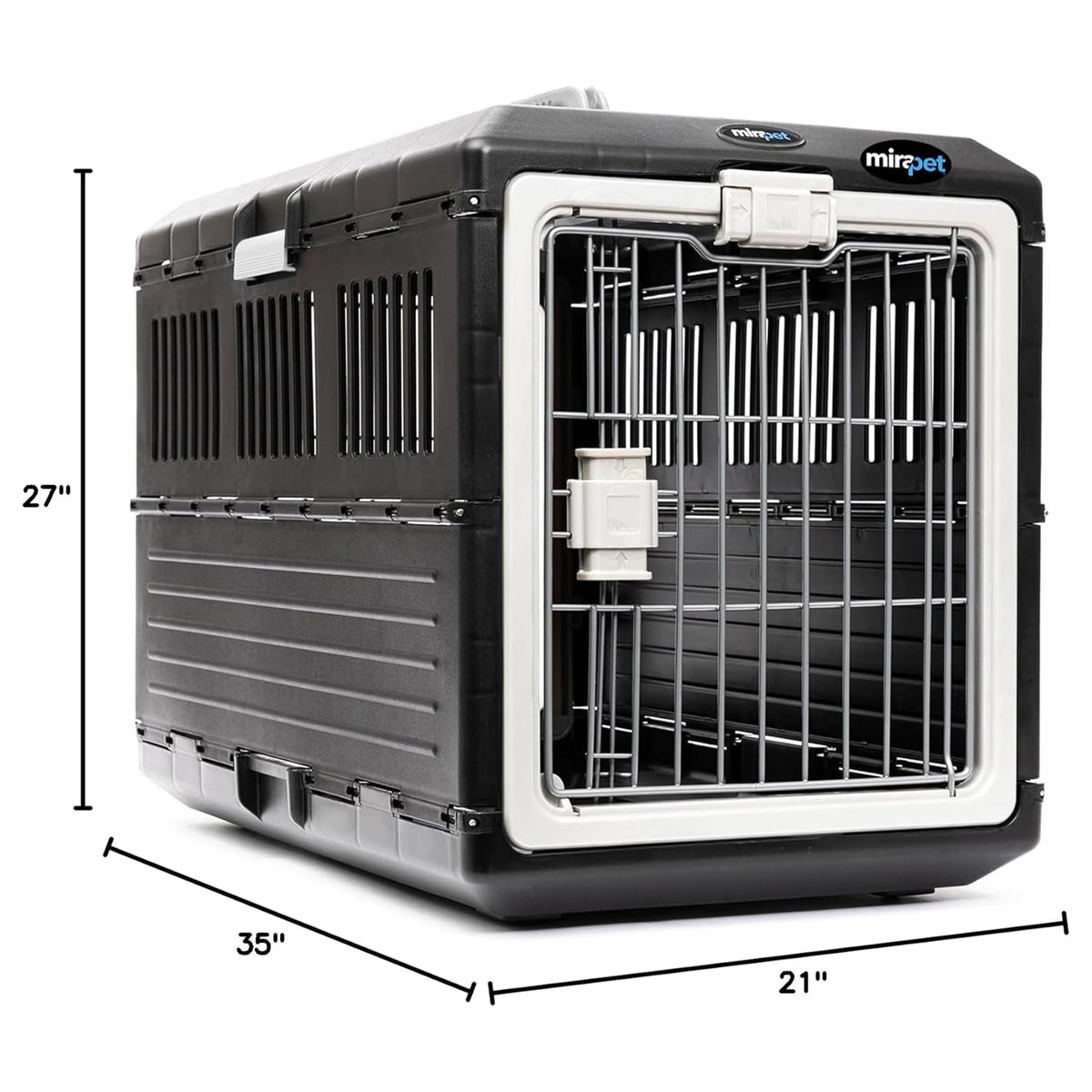Mirapet Pet Carrier, Collapsible Portable Dog Crate for Large Dogs or Cats, 35"