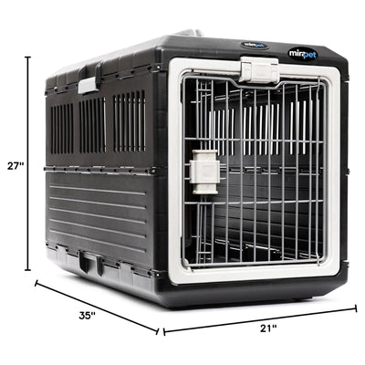 Mirapet Pet Carrier, Collapsible Portable Dog Crate for Large Dogs or Cats, 35"
