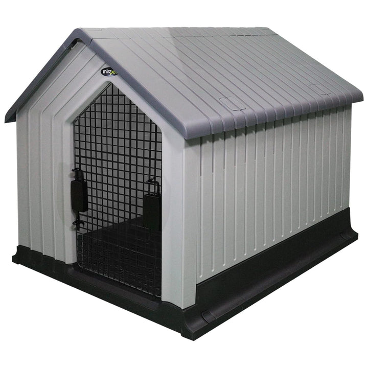 MiraPet Dog House, Indoor or Outdoor Durable Plastic Waterproof Shelter, Large - VMInnovations