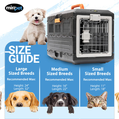 Mirapet Pet Carrier, Collapsible Portable Kennel for Small Cats & Dogs(Open Box)