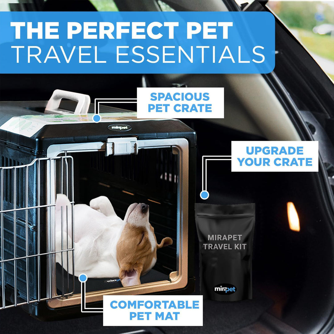 Mirapet Pet Carrier with Pad, Portable Travel Kit for Medium Cats or Dogs, 26" - VMInnovations