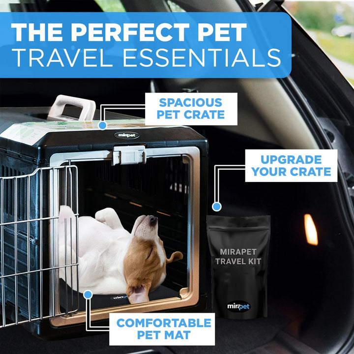 Mirapet Pet Carrier with Pad, Portable Travel Kit for Medium Cats or Dogs, 26" - VMInnovations