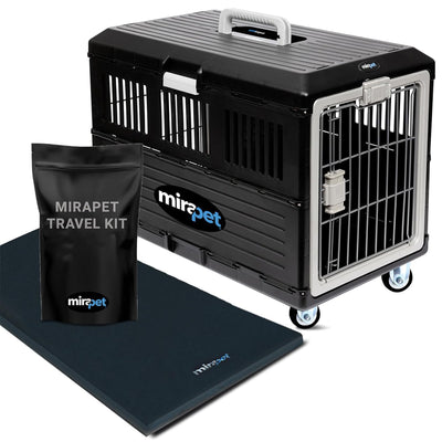 Mirapet Pet Carrier w/Pad, Portable Travel Kit for Cats or Dogs, 26" (Open Box)