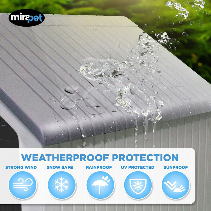 MiraPet Dog House, Indoor or Outdoor Durable Plastic Waterproof Shelter, Small - VMInnovations