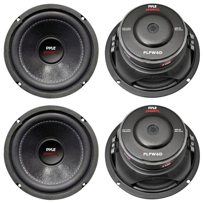 PYLE PLPW6D 6" 2400W Car Audio Subwoofers Subs Woofers DVC Stereo 4-Ohm - VMInnovations