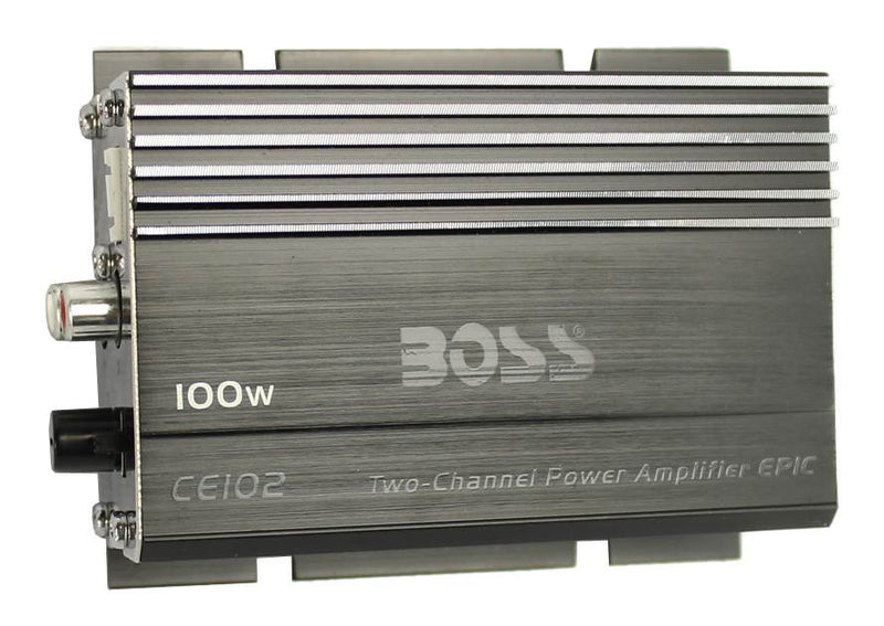 New BOSS CE102 100 Watt 2 Channel Mini Car/Motorcycle/ATV Audio Power Amplifier