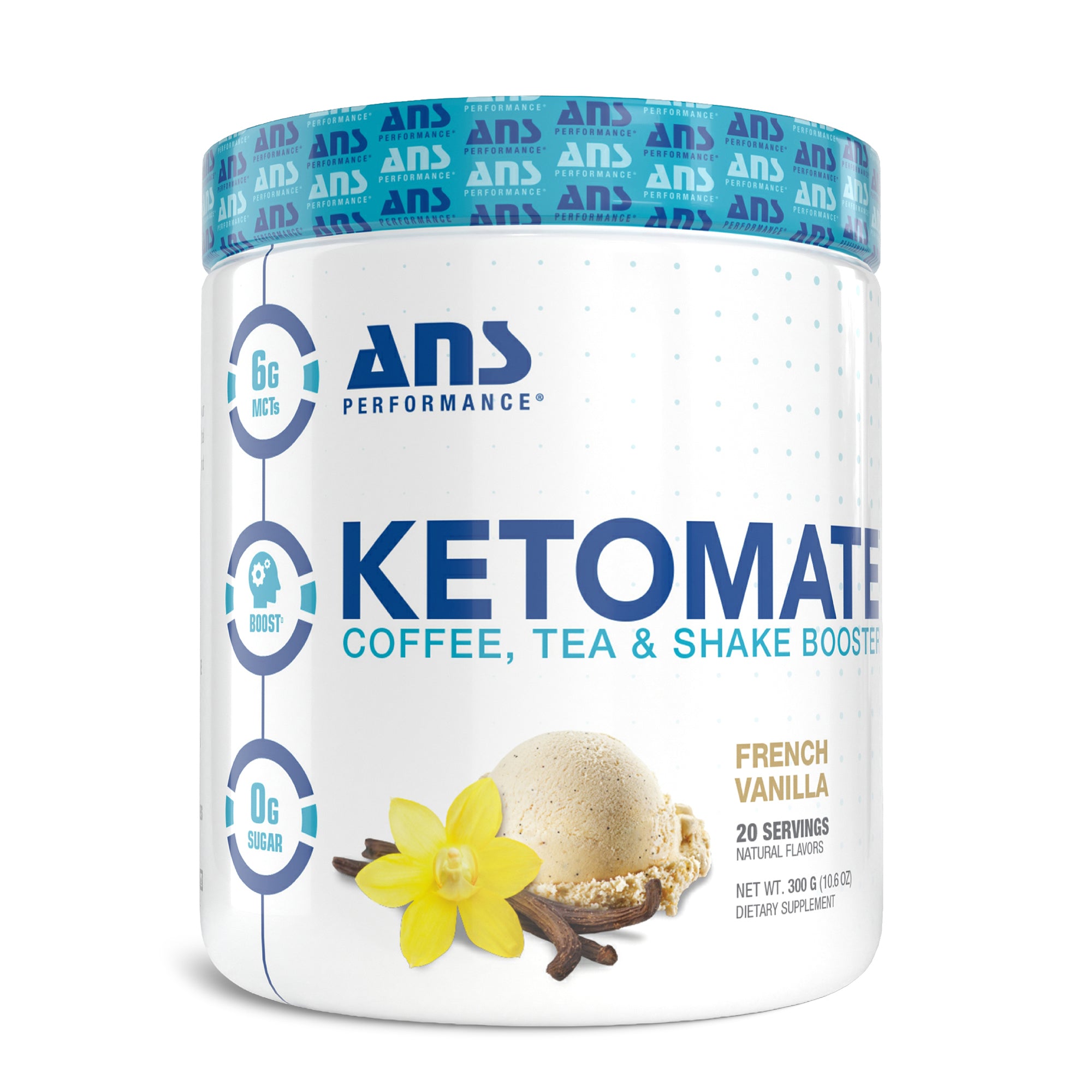 ANS Performance Ketomate Coffee Creamer with MCT Oil Powder, French Vanilla