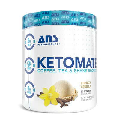 ANS Performance Ketomate Coffee Creamer with MCT Oil Powder, French Vanilla