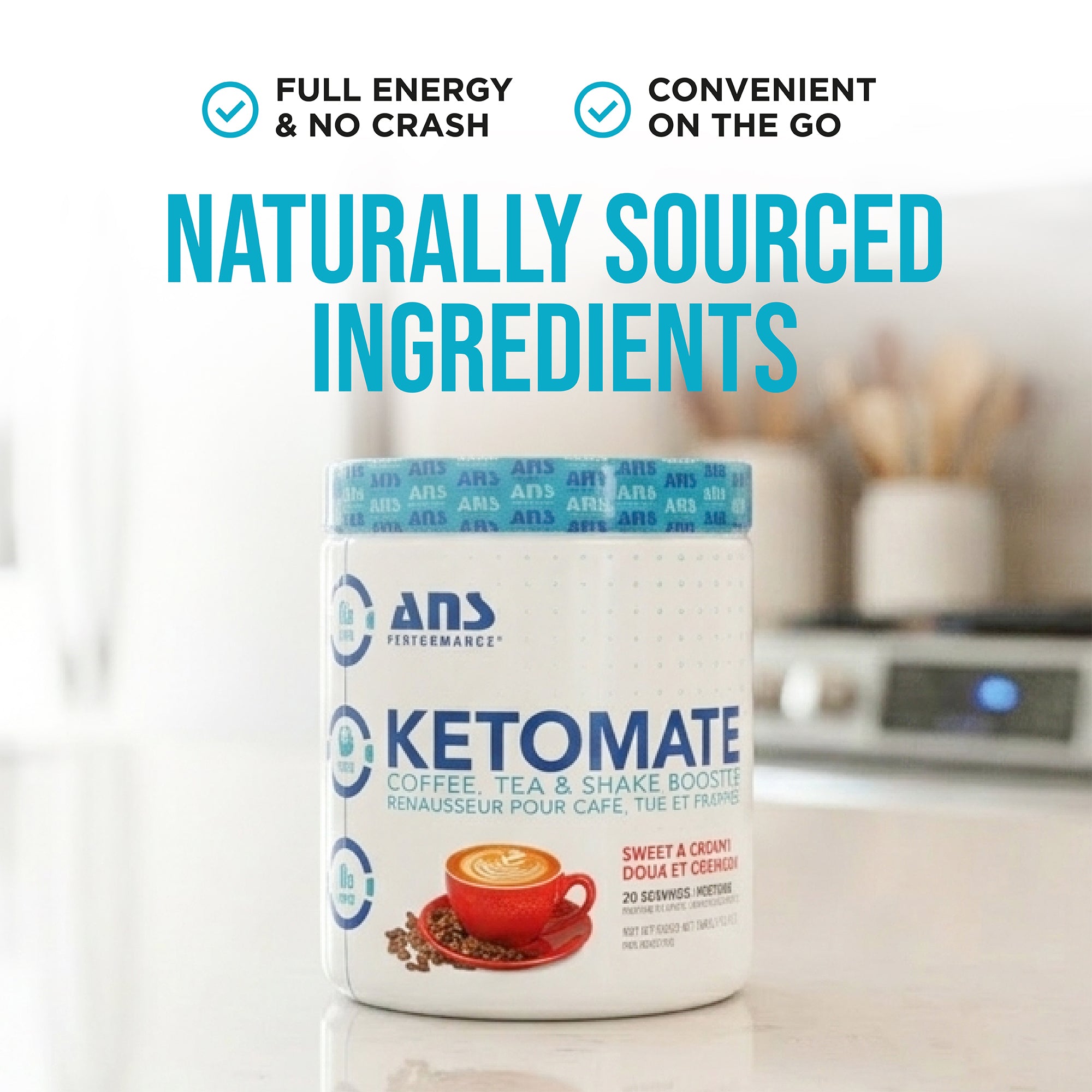 ANS Performance Ketomate Coffee Creamer with MCT Oil Powder, Sweet and Creamy