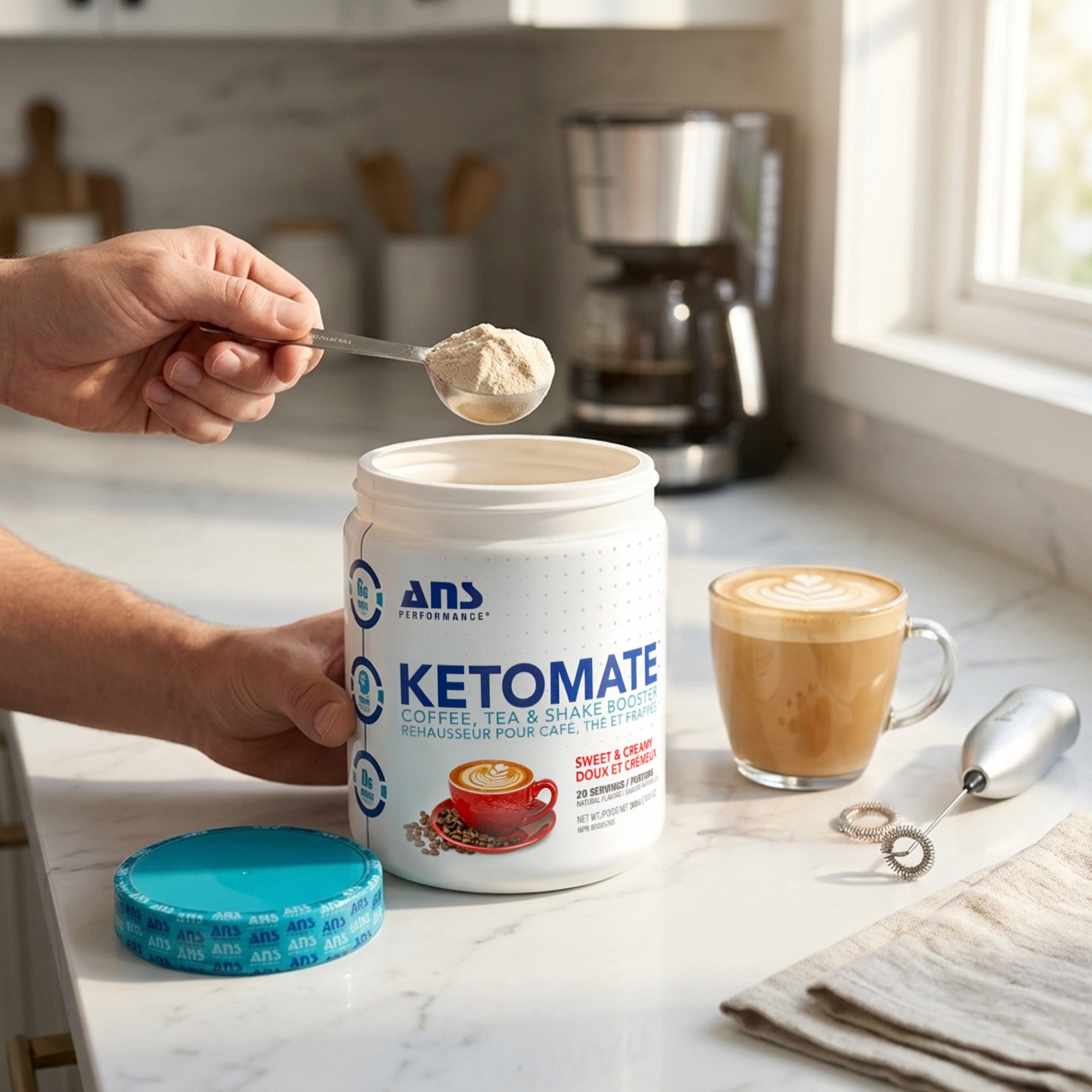 ANS Performance Ketomate Coffee Creamer with MCT Oil Powder, Sweet and Creamy
