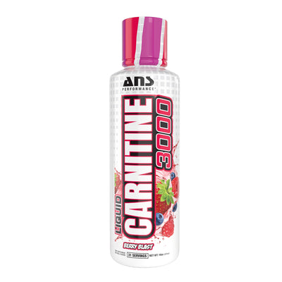 ANS Performance Carnitine 3000 for Muscle Recovery Support, 16 Oz, Berry Blast