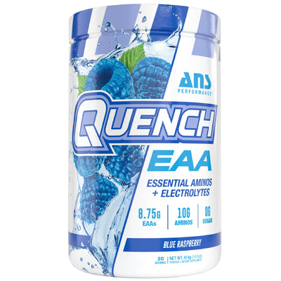 ANS Performance Quench EAA Hydration Drink Mix with Electrolytes, Blue Raspberry