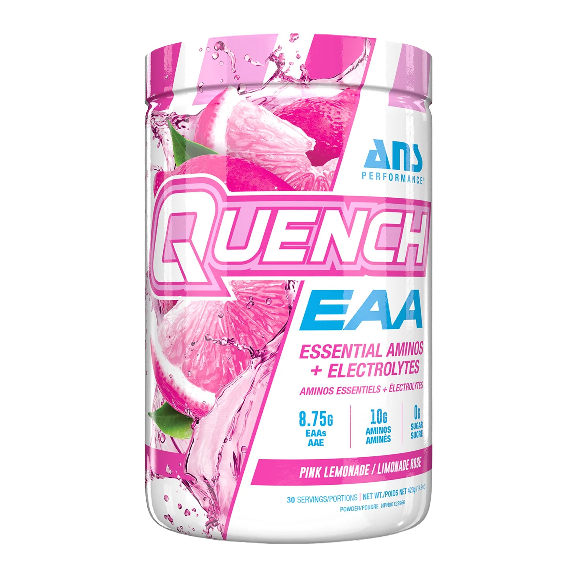 ANS Performance Quench EAA Hydration Drink Mix with Electrolytes, Pink Lemonade