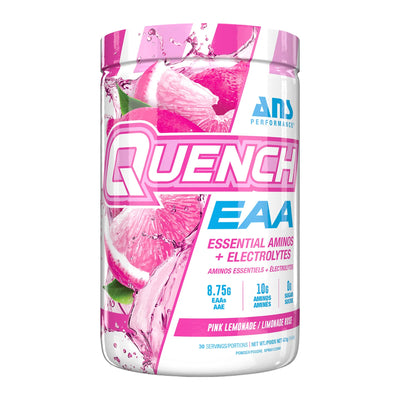 ANS Performance Quench EAA Hydration Drink Mix with Electrolytes, Pink Lemonade