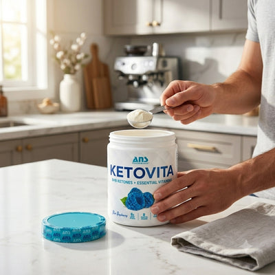ANS Performance Ketovita Supplement Drink Powder, 30 Servings, Blue Raspberry