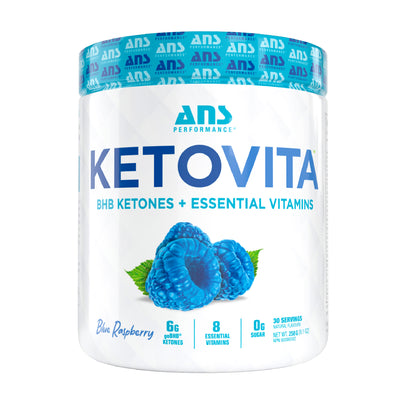 ANS Performance Ketovita Supplement Drink Powder, 30 Servings, Blue Raspberry