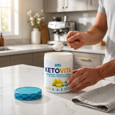 ANS Performance Ketovita Supplement Drink Powder, 30 Servings, Pineapple Punch