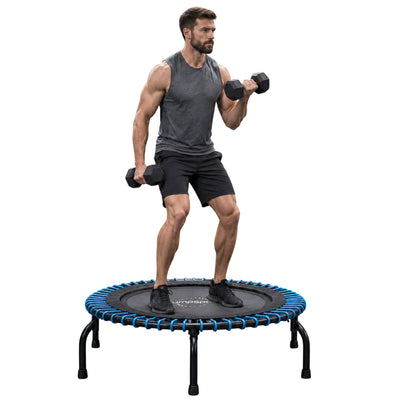JumpSport 230 Workout Rebounder for Adults, 39" Mini Fitness Trampoline, Black - VMInnovations