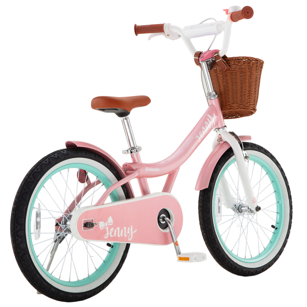 RoyalBaby Princess Outdoor Kid's Bicycle with Basket, 20 Inch, Jenny Pink/Mint