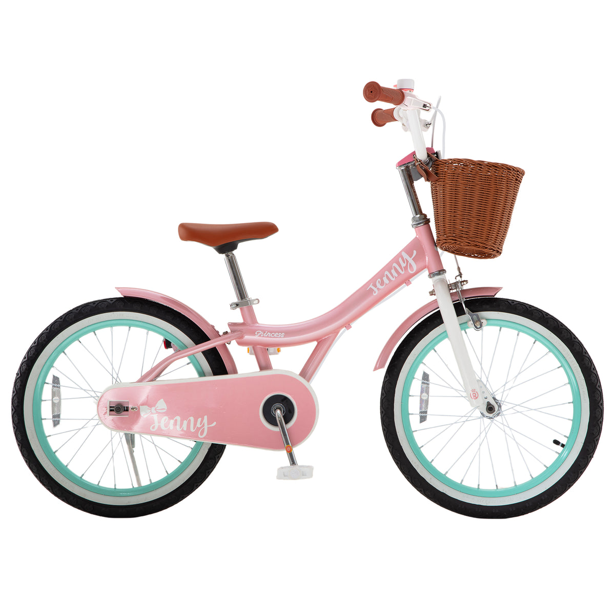 RoyalBaby Princess Outdoor Kid's Bicycle with Basket, 20 Inch, Jenny Pink/Mint