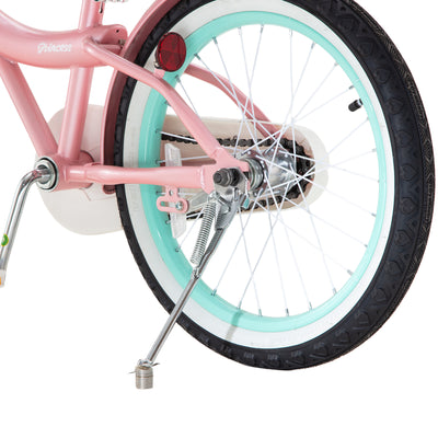 RoyalBaby Princess Girl Kid Outdoor Bicycle 18" with Kickstand, Jenny/Pink-Mint - VMInnovations