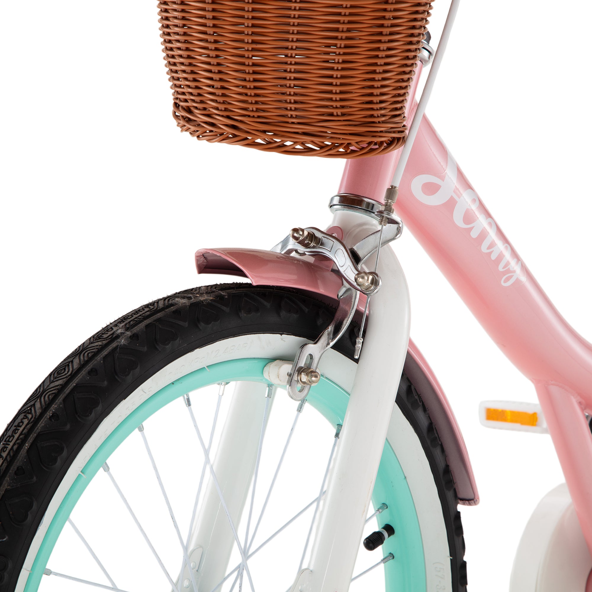 RoyalBaby Princess Girl Kid Outdoor Bicycle 18" with Kickstand, Jenny/Pink-Mint - VMInnovations